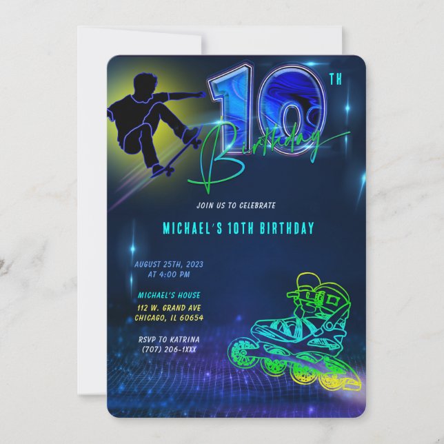 Cartões de aniversário para rapazes de 10 anos (Frente)