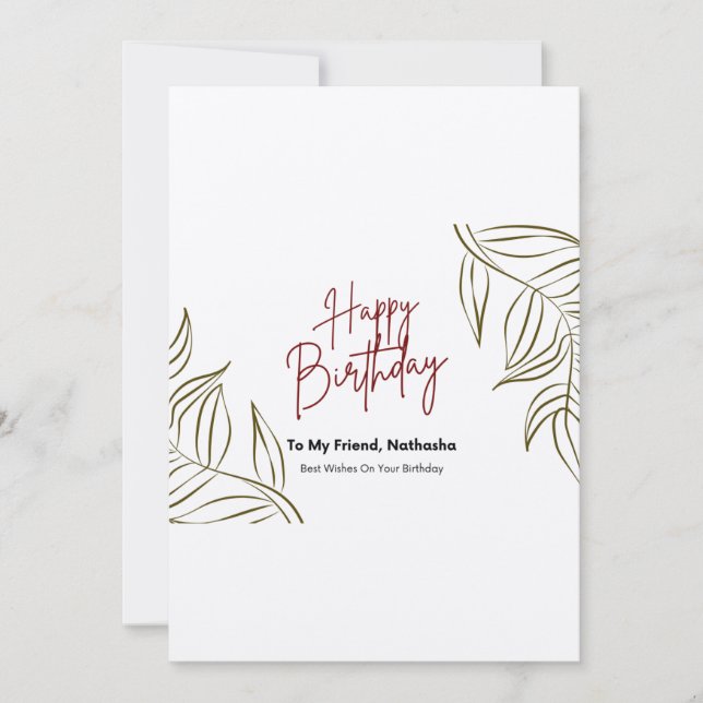 Cartões de Aniversário para seus entes queridos. (Frente)