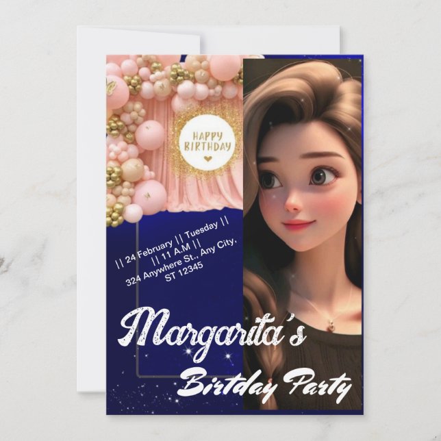 Cartões de Aniversário Personalizados (Frente)