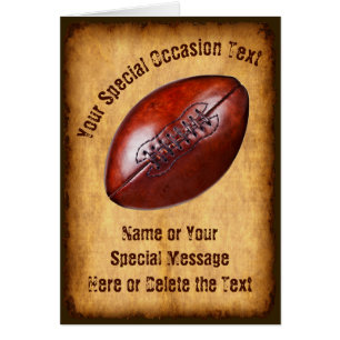 Cartões de aniversário personalizados do futebol,