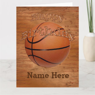 Cartões de Aniversário Personalizados para Basquet