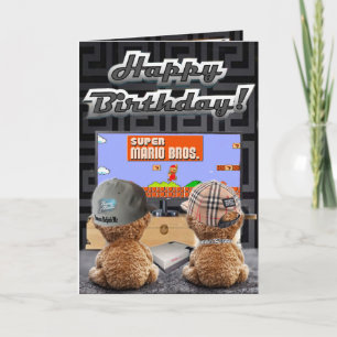 Cartões de aniversário reproduzem o Mário