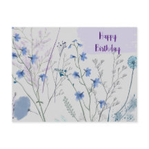 Cartões de Aniversário Rústicos Boho Florais Fanta