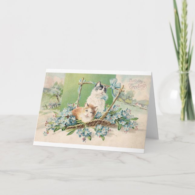 Cartões de aniversários de Gato de Gato (Frente)