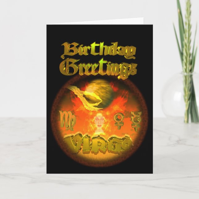 Cartões de aniversários do zodíaco do Virgo por (Frente)