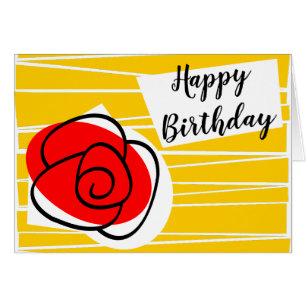 Cartões de aniversários espanhóis Rosa