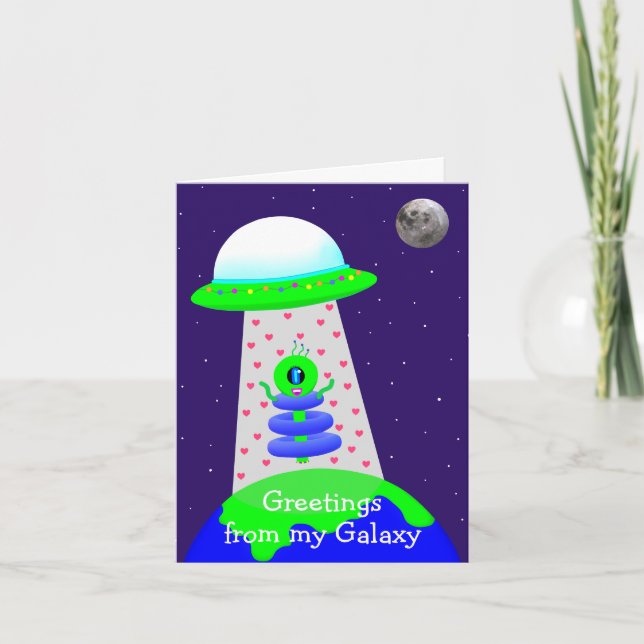 Cartões de aniversários Galáxia alienígena por Jo  (Frente)