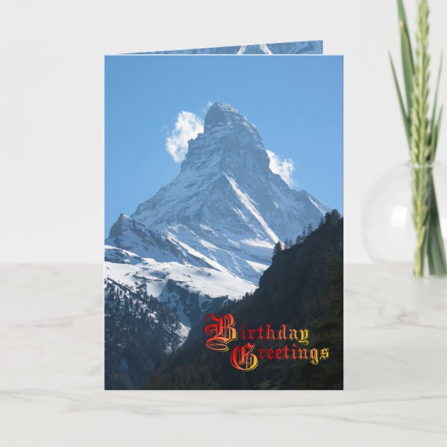 Cartões de aniversários - Matterhorn, Zermatt (Frente)