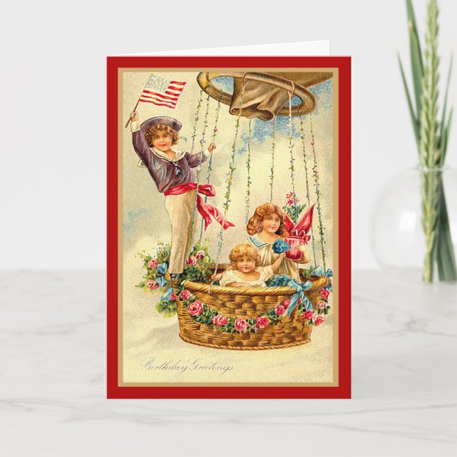 Cartões de aniversários patrióticos (Frente)