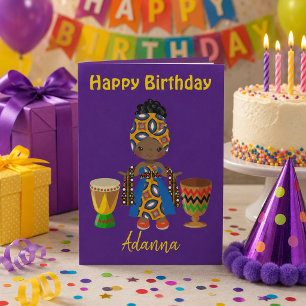Cartões de aniversários temáticos da Royal African