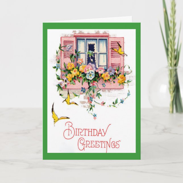 Cartões de aniversários Vintage (Frente)