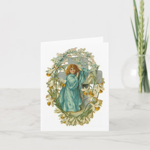 Cartões de Anjo e Cruz Vintage Customizáveis