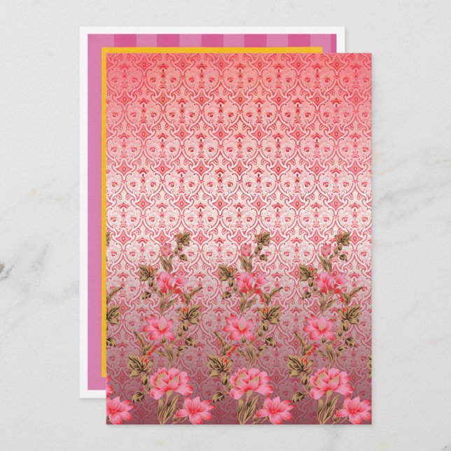 Cartões de anúncio de aniversário, graduação e fer (Frente/Verso)