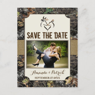 Cartões de Anúncio de Data de Casamento com Foto d