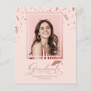 Cartões de Anúncio de Formatura com Foto Econômico