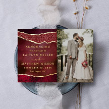 Cartões de Anúncio de Foto de Casamento Agata Eleg