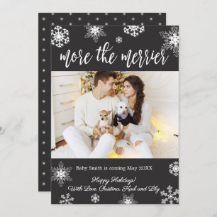 Cartões de anúncio de gravidez de Natal