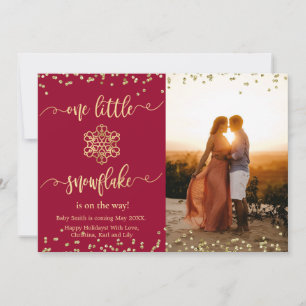 Cartões de anúncio de gravidez de Natal