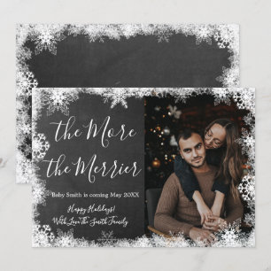 Cartões de Anúncio de Gravidez de Natal com Foto d