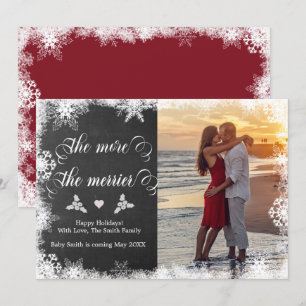 Cartões de Anúncio de Gravidez Foto Snowy