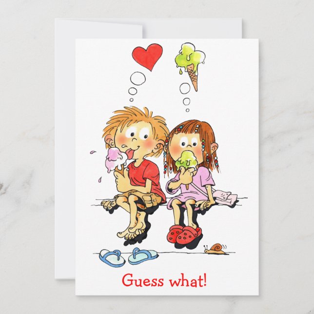 Cartões de Anúncio de Salve a Data Divertidos (Frente)