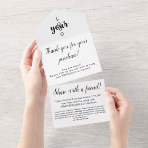Cartões de Apreciação do Cliente do Logotipo da