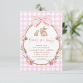 Cartões de apresentação em gingham com laço rosa p
