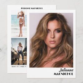 Cartões de Apresentação para Modelos e Talentos