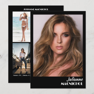 Cartões de Apresentação para Modelos e Talentos