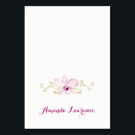 Cartões de Aquarela de Orquídea Roxo Tropical<br><div class="desc">Estes cartões de casamento apresentam uma design de orquídea. Essas placas de lugar são fáceis de personalizar e montar. Para personalizar esses cartões, você precisará digitar seu nome de convidado no espaço Nome do Convidado e clicar no botão "Adicionar ao carrinho". Você precisará fazer isso separadamente para cada convidado. Para...</div>