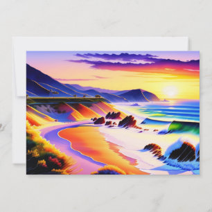 Cartões de Aquarela do Costeiro da Califórnia