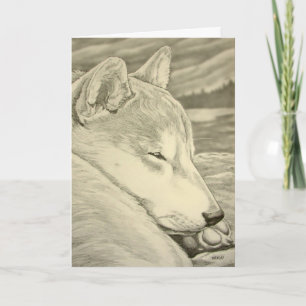 Cartões de Arte Canina Shiba Inu Personalizados