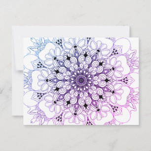 Cartões de Arte de Mandala Colorida Criados à Mão