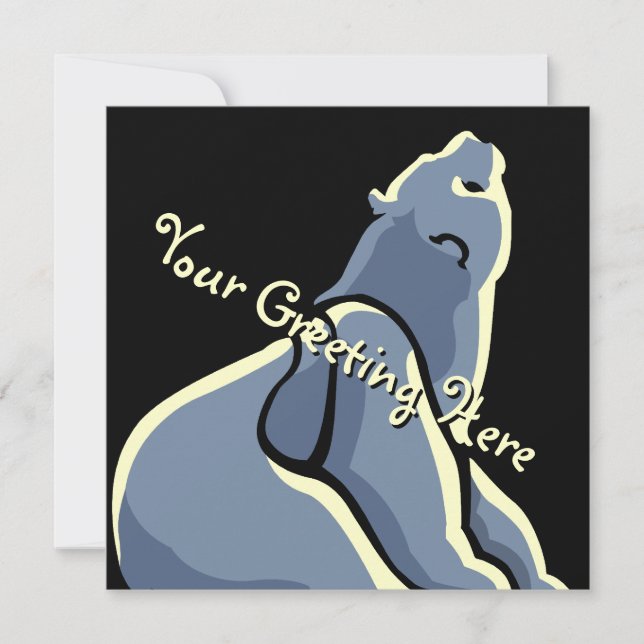 Cartões de Arte de Urso Polar Personalizados (Frente)