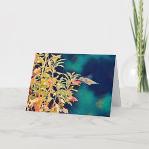 Cartões de Arte Hummingbird Estilo abstrato