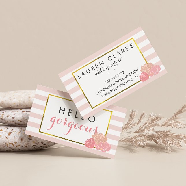 Cartões de Artista Makeup | Alô Gordo Duplo Lado (Criador carregado)