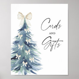 Cartões de árvore elegantes e Poster de presentes