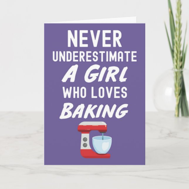 Cartões de Assar Cor-de-Rosa Fofo para Meninas Beb (Frente)