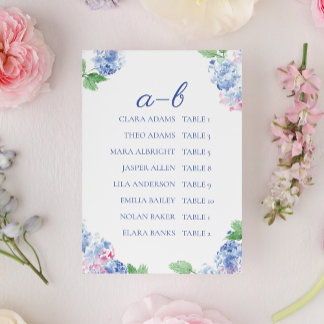 Cartões de Assento Alfabéticos Elegantes com Hortê
