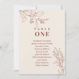 Cartões de Assento de Casamento Floral Boho
