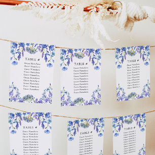 Cartões de Assento de Casamento Floral de Flor Sil