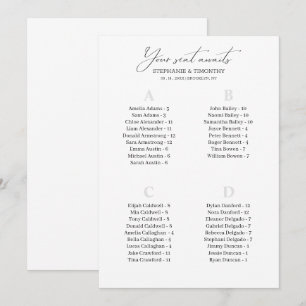 Cartões de Assento de Convidado para Casamento Alf