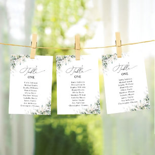 Cartões de Assento de Mesa de Casamento de Verde E
