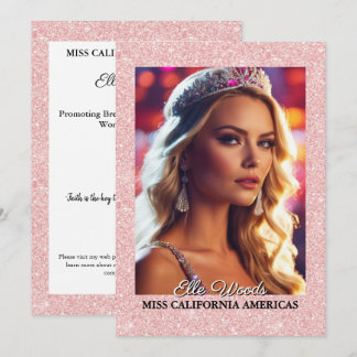 Cartões de Autógrafo do Concurso Brilho Glitter |