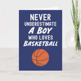 Cartões de Basquete Azul Marinho Fofos Para Amante