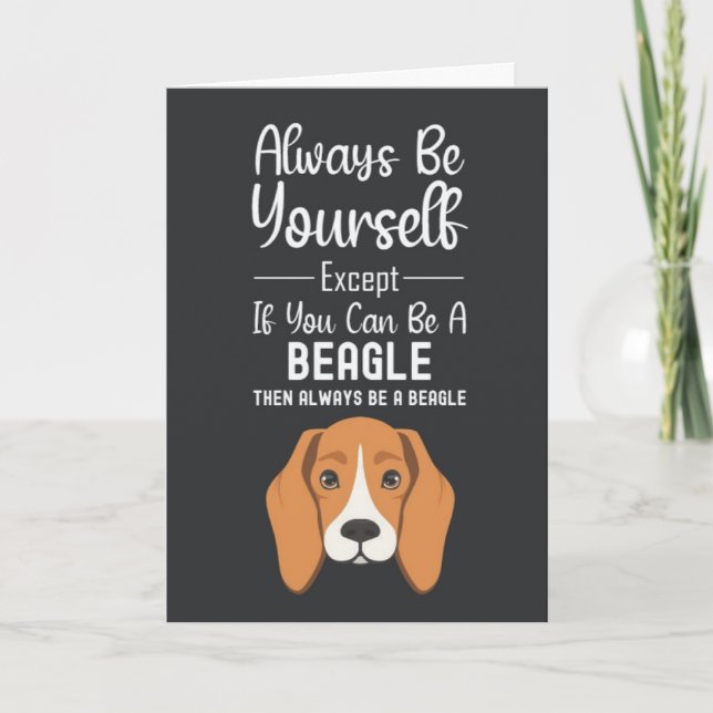 Cartões de Beagle Fofos Cachorros Engraçados Anima (Frente)