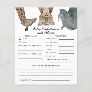 Cartões De Bebê Para Animais Safari