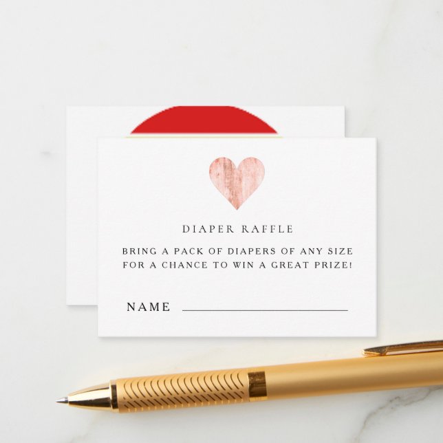 Cartões de Bilhete de Fralda chá de fraldas (Frente/Verso In Situ)