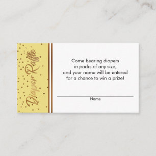 Cartões de Bilhete de Fralda de Confetti Amarelo e