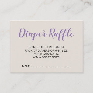 Cartões de Bilhete de Fralda de Raffle de Chá de f